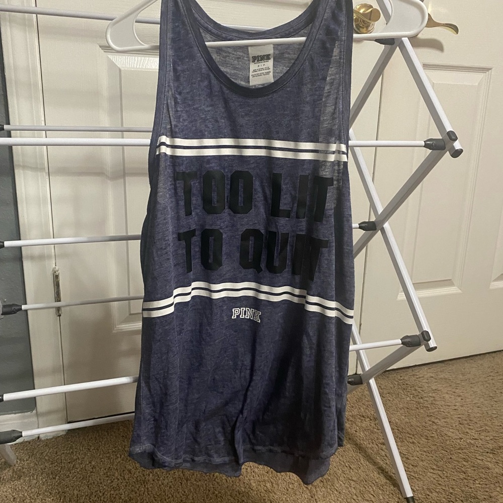 PINK VICTORIAS SECRET muscle tank top